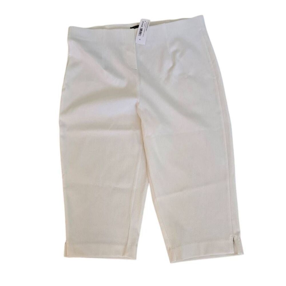 NWT Holland Ave Womens High Rise Julia Stretch Pedal Pusher White Size 16